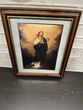 Virgin Mary Immaculate Conception Framed Print - Christian Religious Picture picture