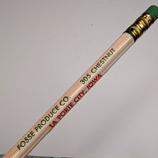 c1950s La Porte City Iowa Fosse Produce Co Advertising Pencil Christmas Xmas IA picture