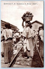 1910-20's GUATEMALA C.A. VENDEDORAS de FRUTAS PALIN FRUIT VENDORS POSTCARD picture