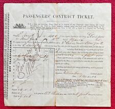 1848 PASSENGER CONTRACT SHIP FROM GLASGOW TO NYC -SCOTTISH EMIGRATION TO AMERICA picture