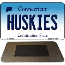 Huskies Connecticut State License Plate Tag Magnet M-10902 3.5