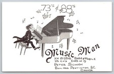 Vtg Penticton BC Canada Music Man Peter Schoen Ham Radio QSL Postcard B173 picture