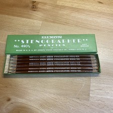 Vintage Dixon Stenographer Pencils No. 490 1/2 Soft Medium (Lot of 6) picture