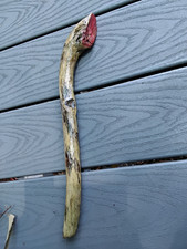 Native American Traditional Driftwood knot Warclub, clear coated, 15 in. picture