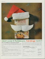 1961 Ladies Home Journal Cookbook Santa Hat Start Christmas Hinting Now Ad LHJ8 picture