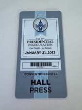 FREE SHIP 57th Presidential Inauguration Pass Obama Conv Ctr Hall Press 1/21 picture