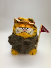 Vintage 1978 /80’s Garfield Golfer Plush Figure w/ Flag Furry Jacket Collectible picture