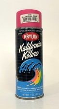 Krylon- Kalifornia Kolors- Spray Paint- Paper Label- Pasadena Pink RARE picture