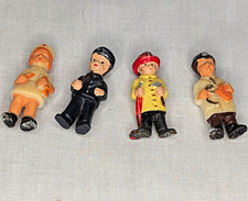 Vintage Occupational People Figurines Nurse Police Firefighter Doctor Trinkets picture
