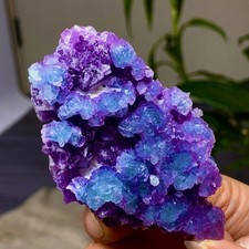 85G Natural transparent purpleblue cubic fluorite mineral crystal sample/China picture