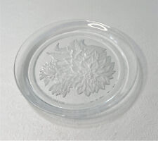 AM08-T YAMAMOTO HOYA FLOWER OF THE MONTH ENGRAVED CRYSTAL PLATE DAHLIAS (OCTOBER picture