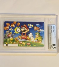1986 Super Mario Bros Japanese NTT Telephone Card BGS 8.5 🔥 Blue Horizontal picture