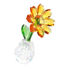 1PC Crystal Flower Figurines Crystal Sunflower Figurine Red Crystal Glass Rose picture
