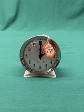 VTG NOS 1959 Westclox Ivory/Fawn Circular Metal Alarm Clock picture