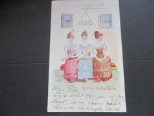 Waiting for the Mails. Comic/Vtg Used Postcard 1906 picture
