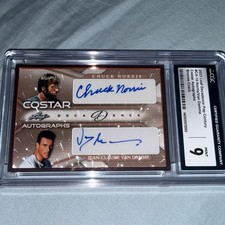 2023 Leaf Decadence Pop Century Chuck Norris Jean Claude Van Damme Signed 01/10 picture