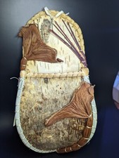 VTG Native American Handmade white birch bark wall pocket CREATIVE CONNECTION 93 picture