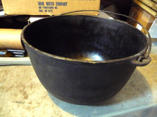 Antique Vintage Wagner Ware Sydney O No. 4 Cast Iron Scotch Bowl Bail Handle picture