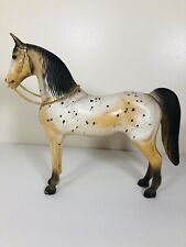 Vintage Spotted Western Horse Stamped Hong Kong Chain Reins Model Horse picture