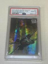 2021 CHROME GALAXY STAR WARS  ESCAPING THE AT-STS PRISM REFRACTOR /75 PSA 10 picture