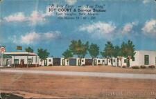 East Vaughn,NM Joy Court & Service Station Guadalupe County New Mexico Postcard picture