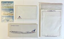 Delta Air Lines Vintage Stationary, Envelope, Postcard Set in Bag picture