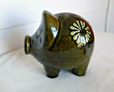 Vintage Scheurich Piggy Bank Green 793 picture