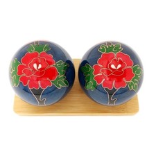 Top Chi Peony Baoding Balls with Bamboo Stand (Large 2 Inch) Large 2 Inch picture