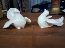 Vintage 1964 White Ceramic Doves picture
