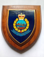 Vintage Royal Hong Kong Police Wooden Plaque Shield Colonial Crest Pre-1997 RHKP picture