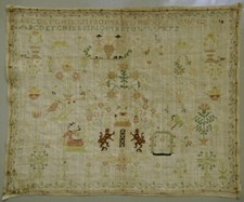1783 ANTIQUE DUTCH NEEDLEWORK CROSS STITCH SAMPLER AMSTERDAM picture