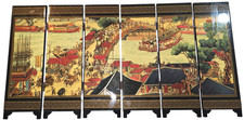 Chinese Folding Mini Screen #5 Qingming Festival Riverside Scene | 6-Panel picture