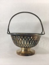 Silverplate Reticulated Basket Display Bowl 5.5