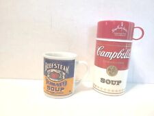 Campbell Mug Condensed Beefsteak Tomato Soup 125th Anniv. & Insulated Container picture