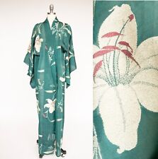 1950s Kimono Japanese Robe Semi Sheer Floral picture