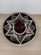Vintage Authentic Pigalle XXXXX Brown & Gold Mexican Sombrero Mariachi Hat picture