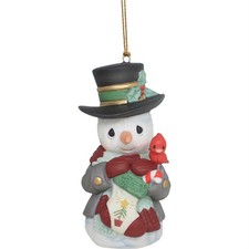Annual Snowman With Tree Ornament By: Christmas Precious Moments *SHIPS WITHIN picture