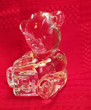 Waterford Crystal ABC Teddy Bear Figurine Paperweight Vintage  picture
