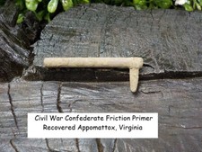 Old Rare Vintage Antique Civil War Relic Confederate Friction Primer Appomattox picture