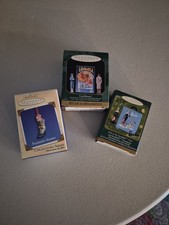 Hallmark Keepsake Miniature Ornament Lot Of 3   Mouse Casablanca Barbie picture