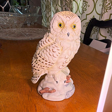 Andrea by Sadek Snowy Owl Bird Porcelain Figurine 1986 #7682 picture