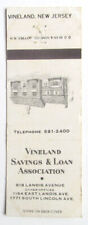 Vineland Savings & Loan - Vineland, New Jersey 20 Strike Matchbook Cover NJ picture