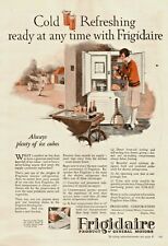 1927 Frigidaire Refrigerator Vintage Print Ad Cold Refreshing Ready At Any Time  picture