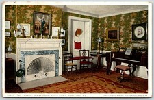 Longfellow's Old Home Parlor, Portland, Maine - Postcard picture
