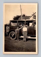 Topeka KS Boys Posing with Antique Car 1930s Vintage Photo  picture
