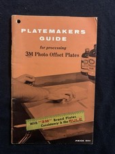 1956 3M Platemakers Guide Photo Offset Plates Manual w/ Contrast Guide Inserts picture