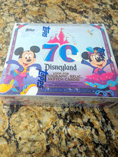 Topps 2025 Disneyland 70th Trading Cards Sealed Box 10 Packs Purple Glitter picture