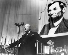 8x10 Lincoln Albert Hall Winston Churchill Glossy Photo Print HT4136992 picture