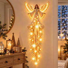 Angel Blessing Wall Light, Starglow Cascading Christmas Angel with Glowing picture
