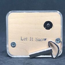 VTG Narco Japan Wind Up Music Box Mechanism with Key Let it Snow - Working picture